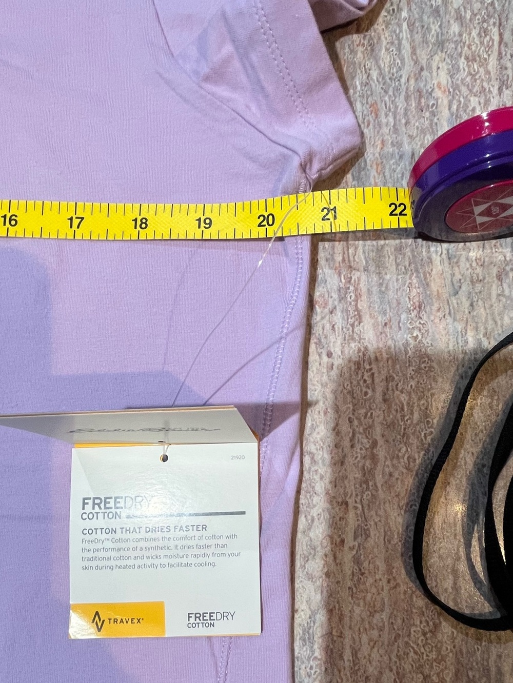 Eddie Bauer Light Lavender Scoop-Neck Short Sleeve Tee - Picture 10 of 11